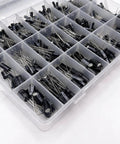 Plastic box with compartments displaying Must Have 680 Piece Electrolytic Capacitor Kit With 24 Sizes Ranging From 0.1uF To 1000uF