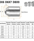Pro Grade 30 Piece Ball Point Spring Plunger Set With 5Mm 6Mm 8Mm Sizes showing diameter and length specifications.