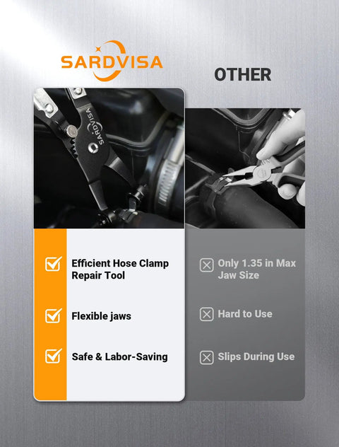 Comparison of heavy duty hose clamp pliers with locking gear and black non slip handle versus other models