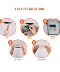 Installation steps for DIY Friendly Six Inch Canless Recessed LED Downlight Kit With Remote Driver And Integrated Junction Box