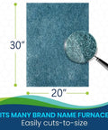 Cut To Fit 20x30 HVAC Filter Media For Your Home Furnace And AC Washable Reusable Polyester Fiber With High Air Flow UL 900 Classified