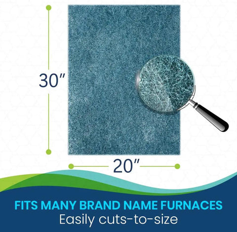 Cut To Fit 20x30 HVAC Filter Media For Your Home Furnace And AC Washable Reusable Polyester Fiber With High Air Flow UL 900 Classified