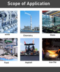 No Contact Infrared Temperature Sensor Probe For Petrochemical Plants Fast Response Stainless Steel 0 To 200 Celsius Industrial Thermometer Surface Temp Measurement 1 Unit application examples in textile, chemistry, glass, food, asphalt, iron pot