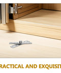Invisible Pivot Door Hinges Set 360 Degree Rotation Stainless Steel Concealed Heavy Duty Secret Door Hardware for Wood Cabinets