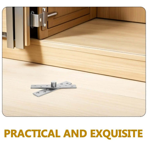 Beefy Set Of 6 Stainless Steel Invisible Concealed Door Pivot Hinges 360 Degree for wood cabinet installed view