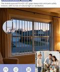 Heavy Duty 304 Stainless Steel Window Security Bars And Balustrades Rock Solid Safety Railings For Homes Decks Backyards with 9cm gaps.
