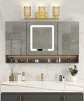 Three Light Gold Bathroom Vanity Light Fixture With Crystal Accents Modern Farmhouse Style Vanity Lighting For Powder Room E26 Base