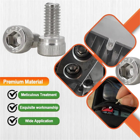 304 Stainless Steel Hex Socket Cap Head Screw Kit With Bolts Nuts And Washers M2 Through M6 DIN912 Boxed Set For DIY Projects And Reliable Electrical Connections for electronics