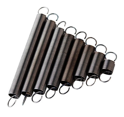 Beast Mode Dual Hook Extension Springs 2 Pack Rock Solid Heat Tempered Steel Tension Springs with Double Hooks, various sizes.
