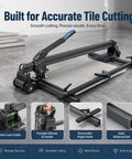 Heavy Duty Manual Tile Cutter Machine with Green Laser Guide and Steel Linear Rail for Large Format Tiles Up to 1200Mm with cart.
