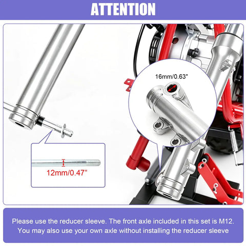 Beefed Up Mini Bike Front Suspension Forks Kit Replacement For Coleman CT200U And CT200U EX BT200X Axis M200 196cc 200cc zoom view