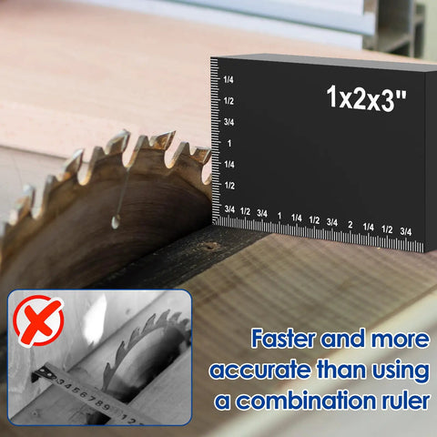 15 Piece Woodworking Setup Blocks Set with 4 Inch Aluminum Height Gauge for routers and table saws near saw blade