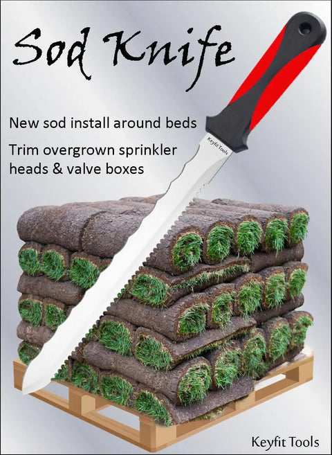 Heavy Duty 4 Pack Sod Cutting Knife With Razor Sharp Serrated Stainless Steel Blade Goes Right Through Tough Turf To Trim Landscape Beds And Snip Around Sprinkler Heads Without A Sweat For Effortless Yard Maintenance