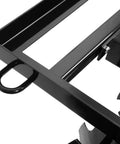 Close-up of steel frame on 54 Inch Disc Plow Harrow For ATV UTV With 2 Inch Receiver Pull Behind Tiller Garden Tractor Accessory Built Tough