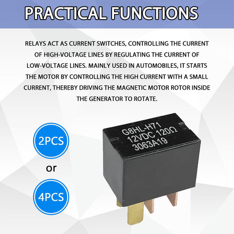 G8HL-H71 AC Relay For Honda 4 Pin Starter Relay with practical functions diagram and relay specifications