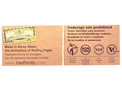 Unrefined Classic 1 And A Quarter Size Cigarette Rolling Papers Full Box 24 Packs 1200 packaging with vegan and GMO-free labels.