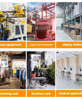 Dead Silent Roll PU Caster Wheels Tough Built 8 Inch Swivel Brakes With M20 Stem Pack Of Four in various industrial settings.