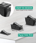 5 Pack SPDT 3 Pins 3 Position ON OFF ON Toggle Rocker Switches For Car Boat And Marine Use No Hassle Install Easy Wire