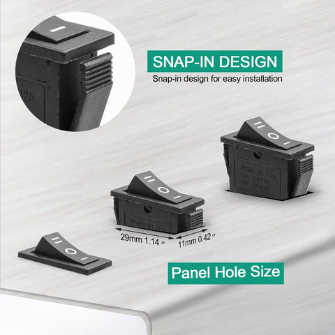 5 Pack SPDT 3 Pins 3 Position ON OFF ON Toggle Rocker Switches For Car Boat And Marine Use No Hassle Install Easy Wire