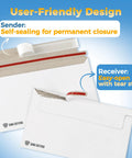 Premium 110 Pack Card Shipping Envelopes 7 By 4.35 Inches Self Adhesive Mailers with user-friendly design and easy-open tear strip