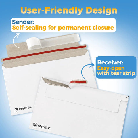 Premium 110 Pack Card Shipping Envelopes 7 By 4.35 Inches Self Adhesive Mailers with user-friendly design and easy-open tear strip