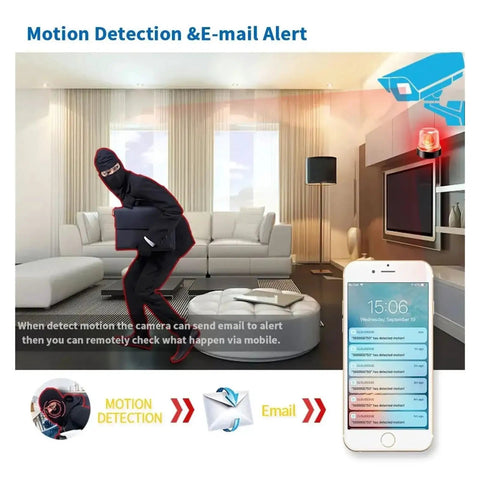 Built Different 8Ch Poe Ip Security System With Built In Nvr And Sharp 8Mp Ultra Hd 4K Domes detecting motion in a living room.