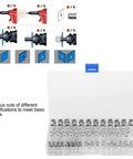 Rivet Nut Kit 100 Pcs Flat Head Aluminum Rivet Nuts Inserts M4 M5 M6 M8 For Metal Panels Auto Marine Electrical Projects