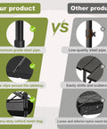 Comparison of 4Ft Folding Camping Table With Carry Bag And Mesh Storage, highlighting premium-grade steel pipe and heavy-duty oxford mesh bag.
