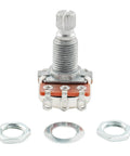 B25K Mini Pots 9.5mm Linear Taper Potentiometers With Split Shaft 18 Spline M8 Thread 6mm Shaft For Active Pickups