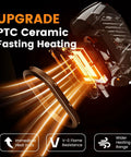 Illustration of 1200W PTC Ceramic Space Heater With Fast Heat mechanism, highlighting rapid heating elements and design features.