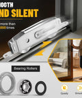 304 Stainless Steel Heavy Duty Sliding Door Rollers Set With Ball Tandem Wheels Bearing For Patio Glass Doors in use