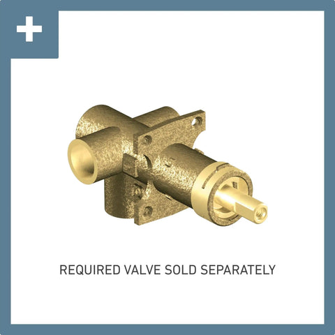 Voss Brushed Gold Diverter Transfer Valve Trim requires 3372 or 3375 valve, sleek brushed gold and classic glam design T4611BG