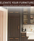 Kitchen with cabinets fitted with Two Pack Hand Stitch Brown Leather Cabinet Pulls 5 Inch Drawer Handles For Cabinets Dressers Cupboards And Bedroom Furniture Durable Metal Hardware With Leather Wrap Ideal Replacement For Worn Out Cabinet Hardware And Adds Rustic Modern Charm.
