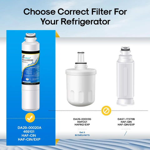 Replacement Water Filter For Samsung Fridges 4 Pack Compatible With HAF CIN RF28HMEDBSR RF28HFEDBSR display