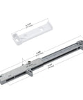 2 Pack Soft Close Drawer Dampers For Wood Drawers, Drawer Adapter Add On Retrofit White Finish, SCD104W dimensions shown