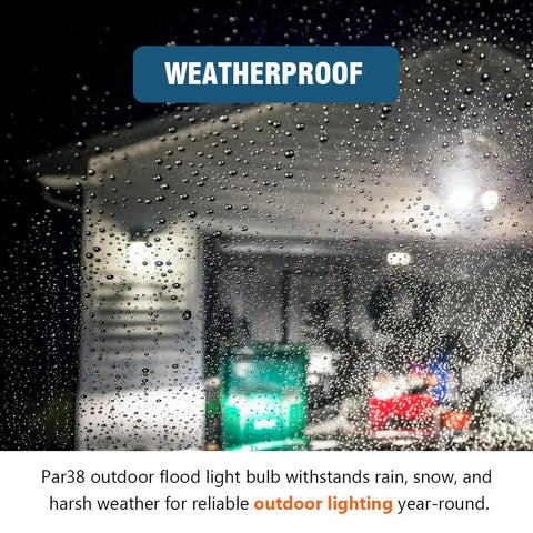 Heavy Hitter Par38 LED Flood Light Bulbs Outdoor With E26 Base 18 Watt 120 Watt Equivalent Daylight 5000K Dimmable Weatherproof Yard And Driveway Upgrade 1800 Lumens 4 Pack No Sweat Install