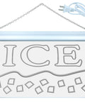 Ice Logo LED Neon Sign Night Light For Home Bar Shop Display With A Lit Colorful Glow, Easy Install Plug In Decor, Modern Mood Lighting For A Dope Vibe I915, showing ICE text and ice cubes