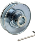 AB350 3/4 Inch Bore 3.5 Inch OD Single Groove V Belt Pulley for A B 5L 4L Ax BX Belts Carbon Steel Motor Pulley Zinc Plated 1020