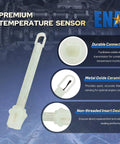No Hassle Drop In Ambient Air Temperature Sensor For Chevy Equinox Cruze Malibu Gmc Terrain Buick Envision Cadillac Srx 2010 To 2024 showing a durable connector and metal oxide ceramic design.