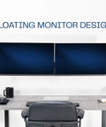 Super Smooth Heavy Duty Double Arm Dual Monitor Wall Mount With Zero Hassle Quick Height Adjustment For Two 17 To 32 Inch Monitors Total Flex Full Motion Articulating Black, showcasing two monitors mounted on a wall.