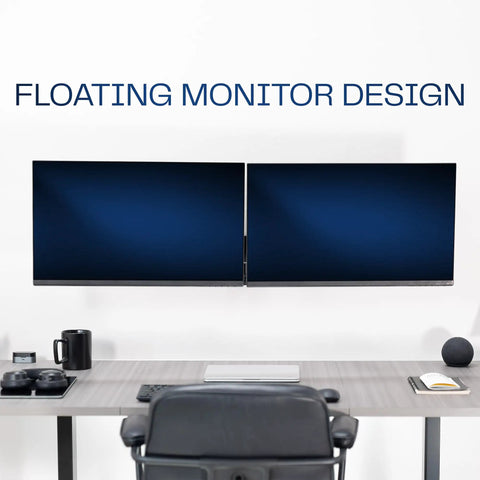 Super Smooth Heavy Duty Double Arm Dual Monitor Wall Mount With Zero Hassle Quick Height Adjustment For Two 17 To 32 Inch Monitors Total Flex Full Motion Articulating Black, showcasing two monitors mounted on a wall.