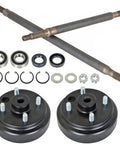 Rear Axle And Brake Hub Drum Assembly Kit With 24 Spline Replacement For Electric And Gas Golf Carts 1982 To 1993 components