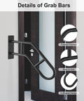 Rock Solid Wall Mounted Handrail For Porch And Stairs With Non Slip U Shaped Handle Heavy Duty Safety Grab Bar For Decks And Indoor Steps Built Tough with U-shaped design and easy grip.