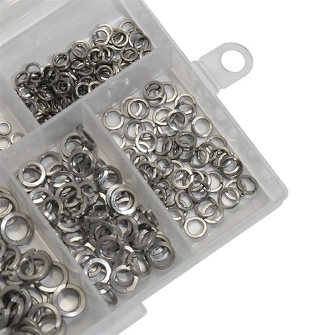 300 Piece Stainless Steel Lock Washers And Split Lock Washers Set For Screws And Bolts Bulk Pack Vibe Proof Hardware Assortment Kit Durable Nut Retention For Fasteners And Mechanical Assemblies in plastic organizer