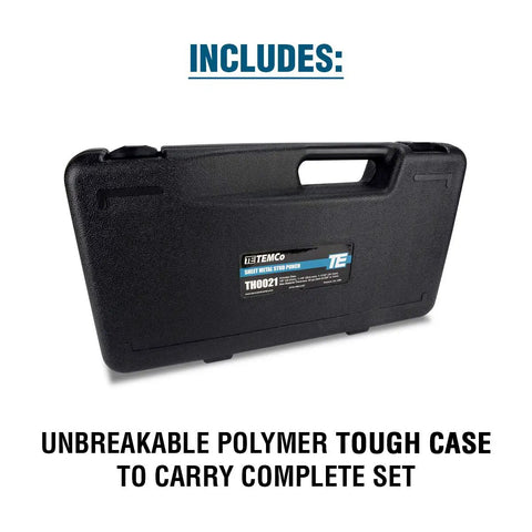 Carrying case for Heavy Duty Metal Stud Punch Kit With Three Die Set For 0.875 In, 1.125 In And 1.34375 In Holes, 20 Gauge Steel Punching
