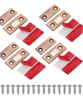 Ultra Thin Stainless Steel Cabinet Door Magnets 4 Pack With Adhesive Double Sided Tape Red Bronze Magnetic Catches