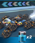 Epic 8 Wheel Hand Controlled RC Stunt Car With Gesture Sensing Remote racing on track with smoke trail, includes two batteries