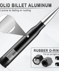 American Flag Bullet Antenna With 4 Valve Stem Caps For Trucks And SUVs, Universal Fit, solid billet aluminum