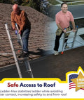 Heavy Duty Ladder Stabilizer For Safer Roof Access And Gutter Protection Fits Most Ladders 19 Inch Safe Work Area American Made