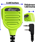 Green IP56 Waterproof Dustproof Shoulder Speaker Microphone For Two Way Radios 2 Pin For Baofeng UV5R BFF8HP Kenwood TK